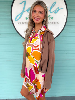 The Charlotte Floral Dress-Cream