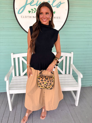The Steve Button Skirt-Latte