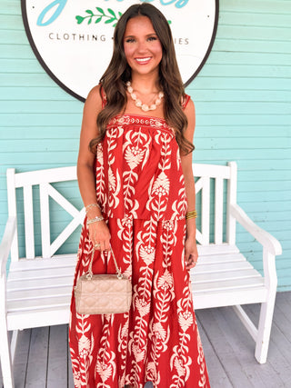 burgundy top and skirt set
