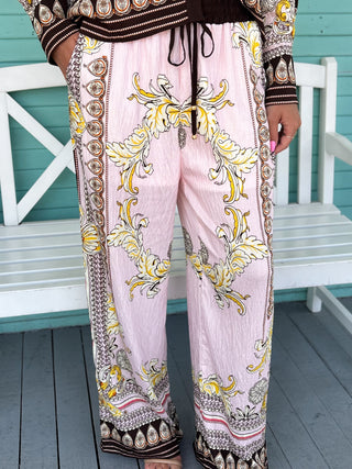 The Shiloh Printed 2 Piece Set-Blush