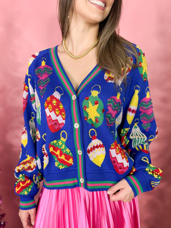 (Queen Of Sparkles) Ornament Button up-Royal