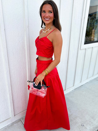 The Charleen 2 Piece Set-Red