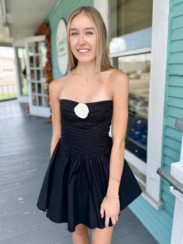 The Allison Strapless Dress-Black