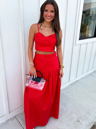 The Charleen 2 Piece Set-Red