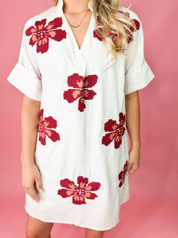 (THML) The Adrienne Crochet Dress-Cream