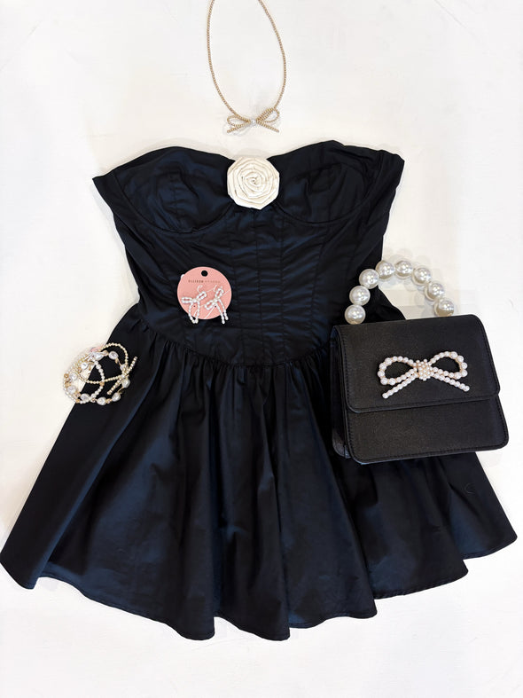 The Allison Strapless Dress-Black