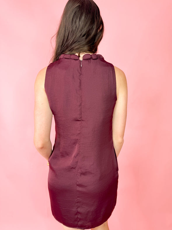 The Alice Mini Dress-Wine