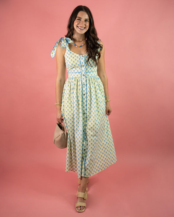 The Paige Floral Dress-Blue