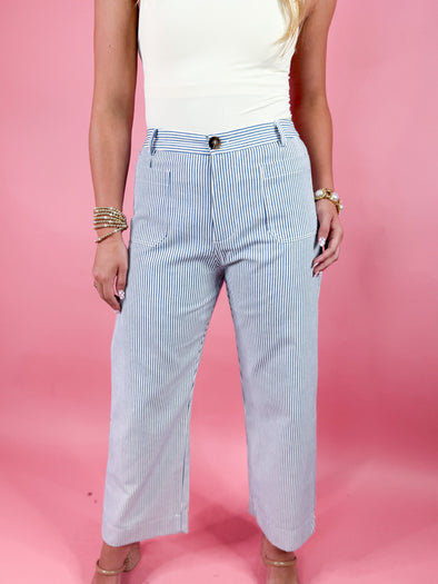 navy stripe short pant 
