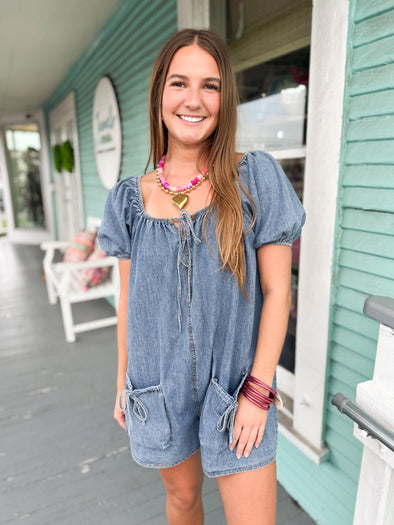 denim romper