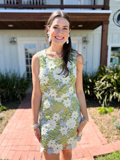 The Darla Open Back Dress-Green