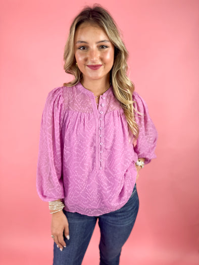 The Briana Crocus Top-Pink