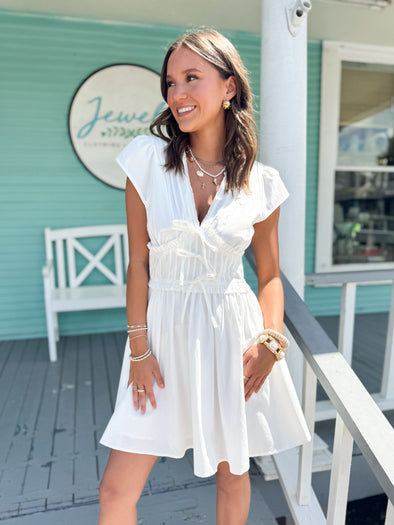 The Nikki Mini Dress-White