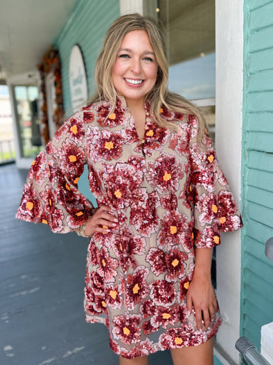(Buddylove) The Wren Asher Sequin Dress-Pink