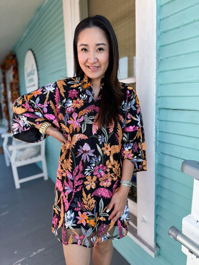 (Buddy Love) Madison Peacock Floral-Black