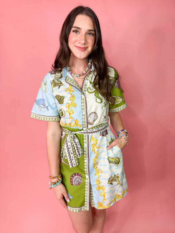 The Louisa Oceans Dress-Green