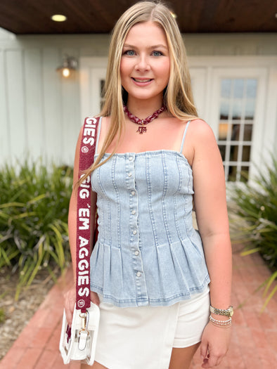 The Lizzie Denim Top-Denim