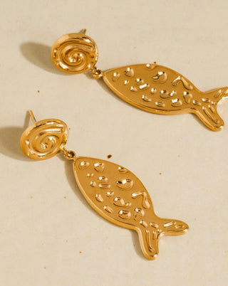 The Lumistar Fish Earrings-18k Gold