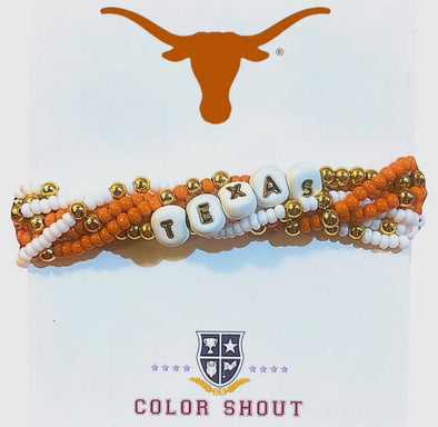 UT Lucky 7 Beaded Bracelets-Orange
