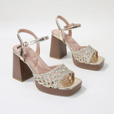 The Hudson Platform Heel-Gold