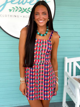 The Cavian Gingham Dress-Multi