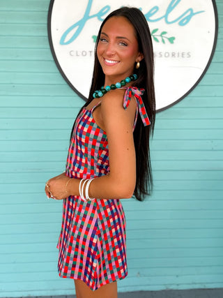 The Cavian Gingham Dress-Multi