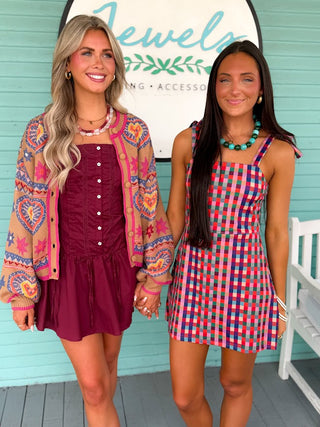 The Cavian Gingham Dress-Multi