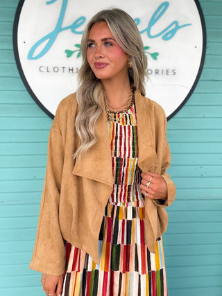 The Griffin Suede Jacket-Camel