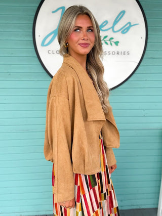 The Griffin Suede Jacket-Camel