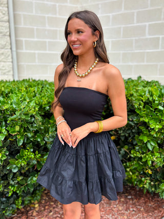 The Julianna Strapless Dress-Black