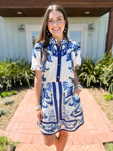 The Yiara Printed Set-Blue