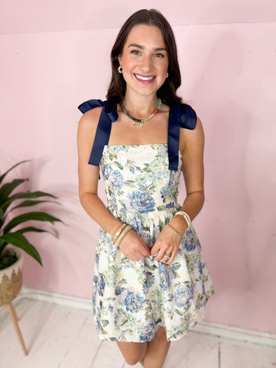 The Zaidy Eyelet Dress-Blue