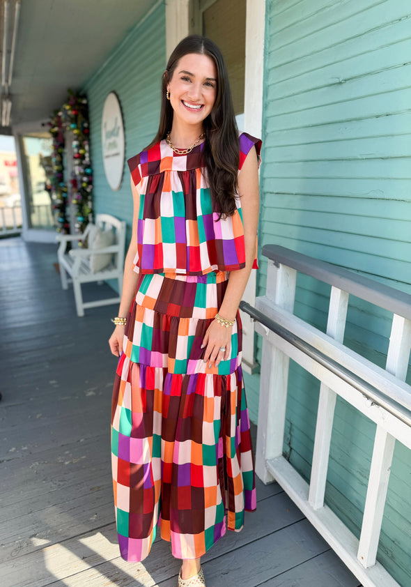 The Ellie Maxi Skirt-Red