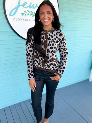 The Hollden Animal Cardigan-Brown