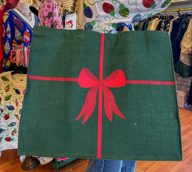 The Christmas Bow Carryall Tote-Green