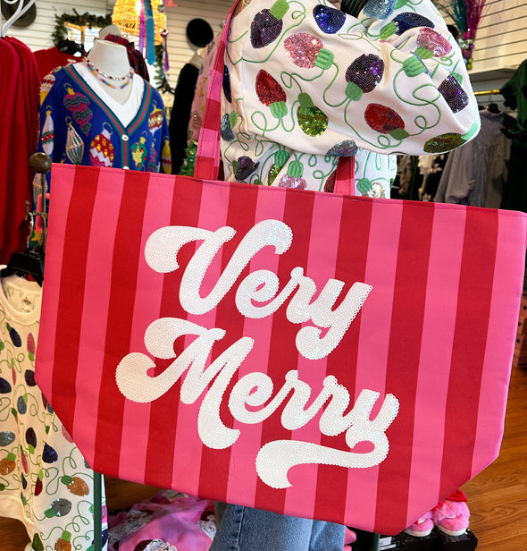 The Very Merry Gifting Tote-Red