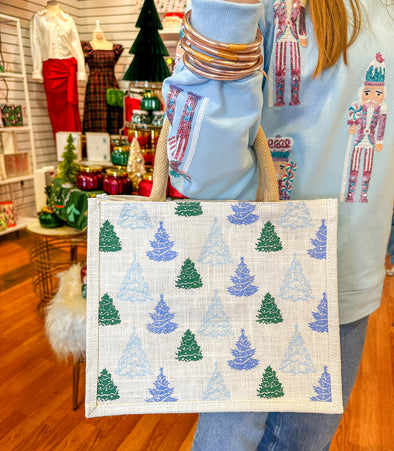 The Evergreen Dreams Gift Tote-Blue