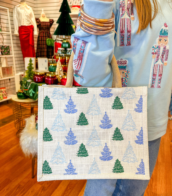 The Evergreen Dreams Gift Tote-Blue