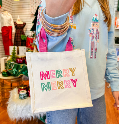 The Merry Merry Gift Tote-Pink