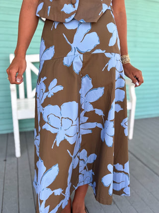 The Isabella Flower 2 Piece Set-Mocha
