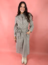 brown gingham dress