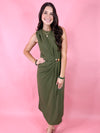 olive midi dress