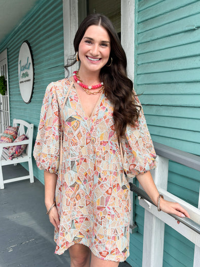 (BuddyLove) The Deb Quilted Dress-Pink