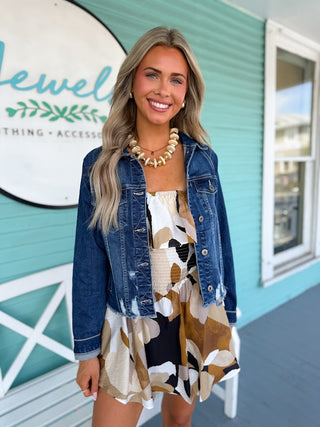 The Flounce Romper- Taupe Black