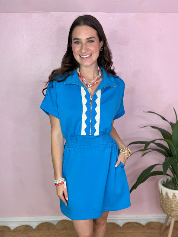 The Celia Soft Dress-Blue