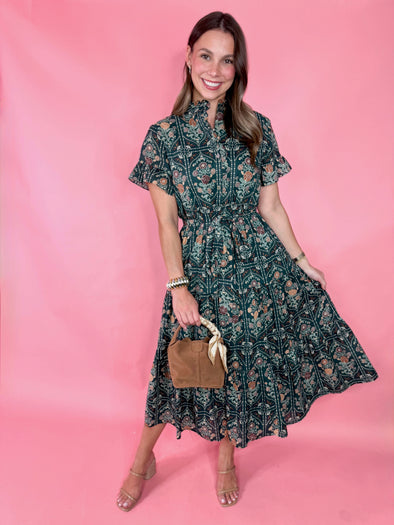 (J.Marie) The Hazel Midi Dress-Green
