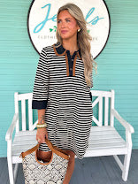 The Holden Stripe Dress-Black