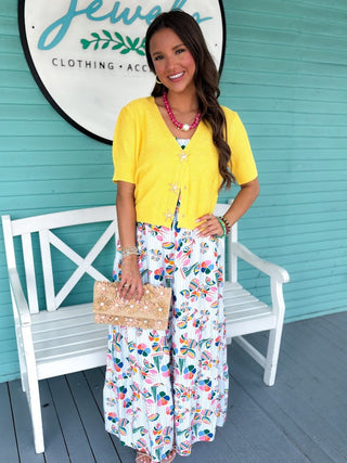 (THML) The Libby Lobster Midi Dress-White