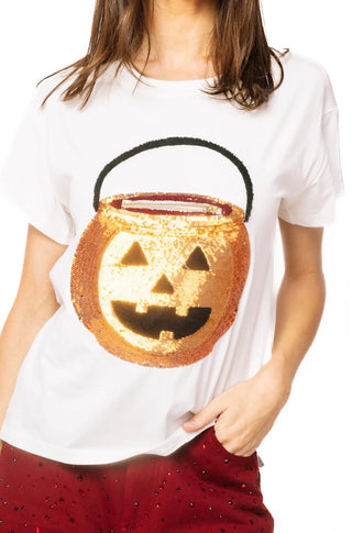 (QUEEN) The Glitter Candy Bucket Tee-White