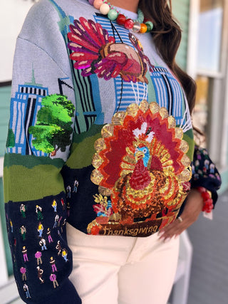(QUEEN) The Thanksgiving Parade Sweatshirt-Multi
